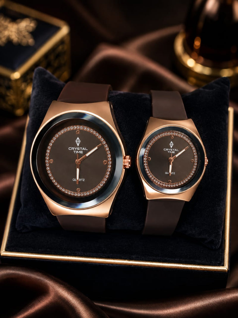 Couple watch silicon strap magnet lock