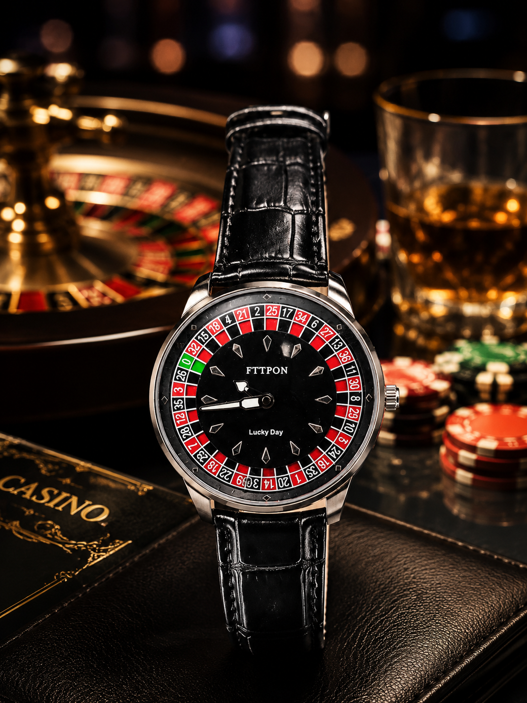 Casino Roulette Spinning Watch