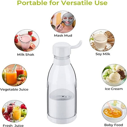 Portable Electric USB Juicer Bottle| 420 ML Rechargeable Mixers & Blender