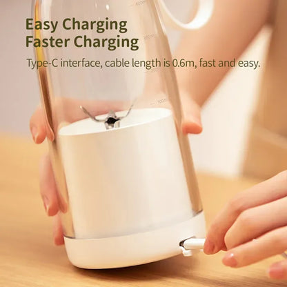 Portable Electric USB Juicer Bottle| 420 ML Rechargeable Mixers & Blender
