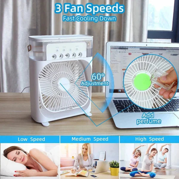 10 Inch Portable Air Conditioner Fan | Mist Water, And Humidifier